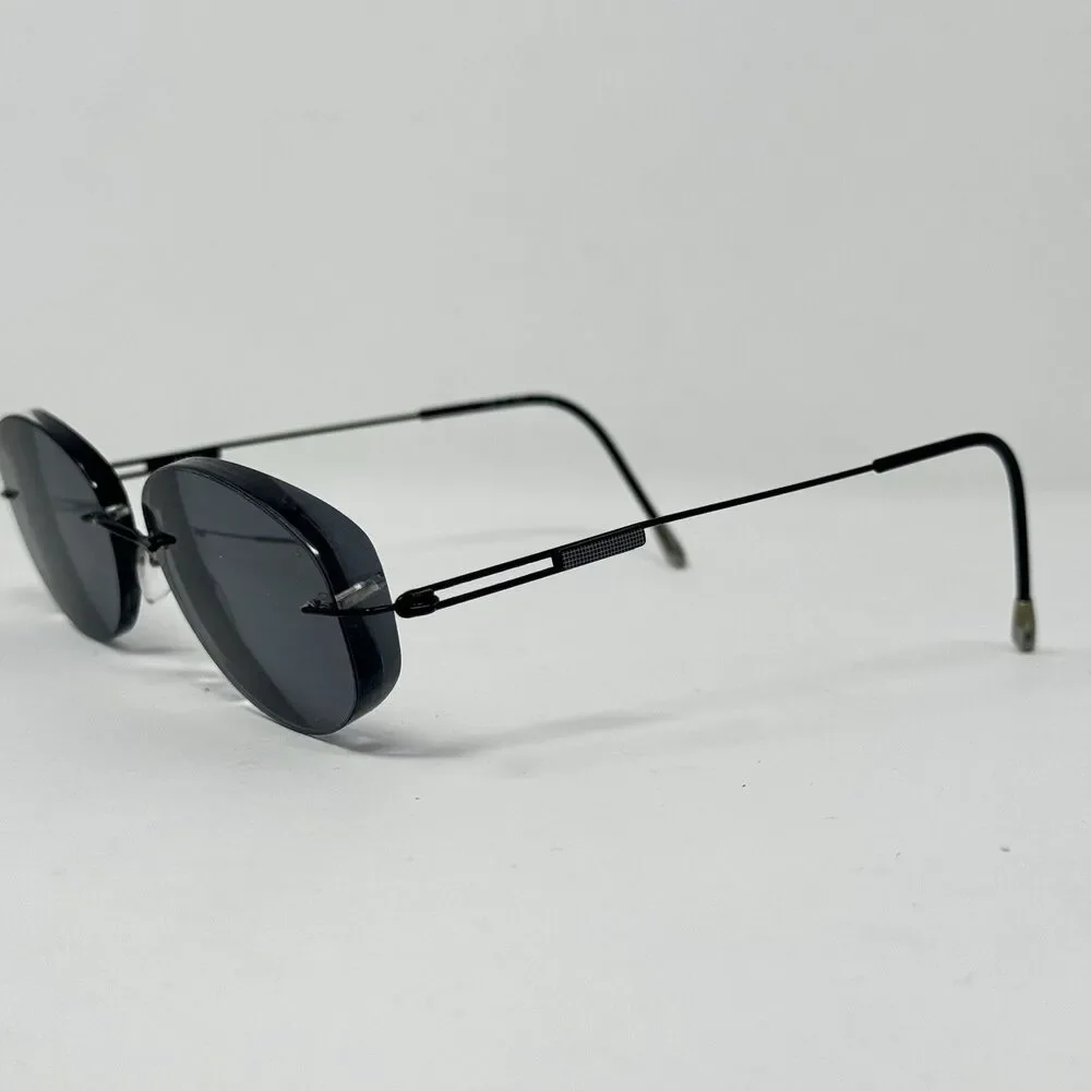 Silhouette 7534 50 6082 Black Rimless Eyeglass Frames 50-17-135 Made in Austria